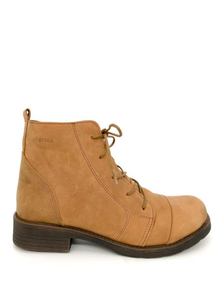 El Greco 89 ταμπά δερμάτινα μποτάκια αστραγάλου