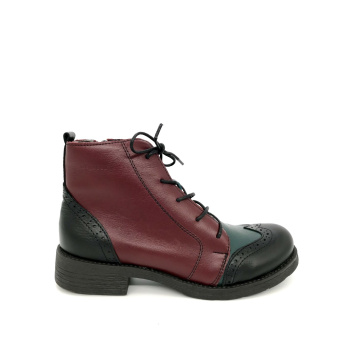 El Greco 89 τρίχρωμα δερμάτινα μποτάκια αστραγάλου