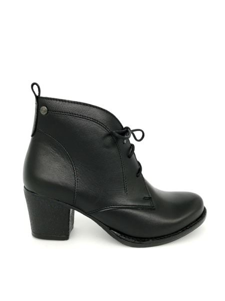 Ragazza 587 μαύρα μποτάκια αστραγάλου με τακούνι