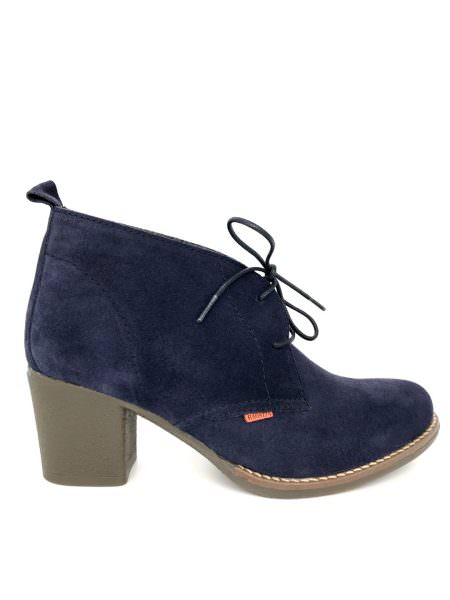 Ragazza 580 μπλε καστόρινο μποτάκι με τακούνι