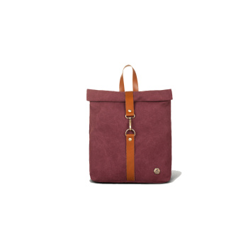 Mini rolltop bordeaux /Burban σακίδιο πλάτης καμβάς -2031