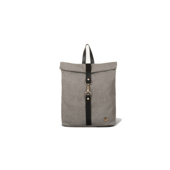 Mini rolltop grey /Burban σακίδιο πλάτης καμβάς -2031