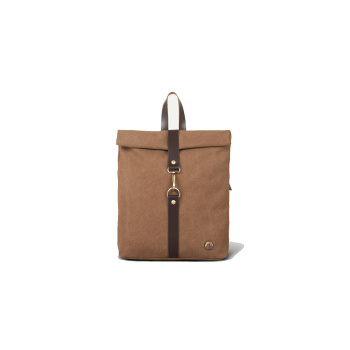 Mini rolltop camel /Burban σακίδιο πλάτης καμβάς -2031