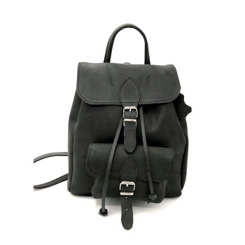 Classic backpack μαύρo/δερμάτινο σακίδιο πλάτης