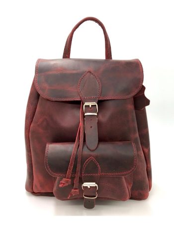 Classic backpack μπορντώ/δερμάτινο σακίδιο πλάτης
