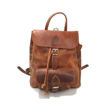 Classic backpack κονιάκ/δερμάτινο σακίδιο πλάτης