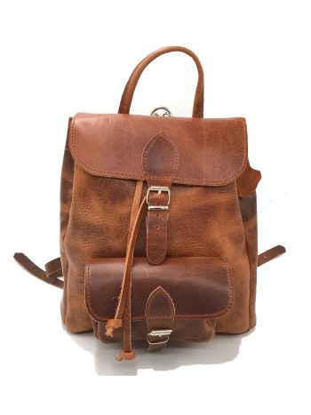 Classic backpack κονιάκ/δερμάτινο σακίδιο πλάτης