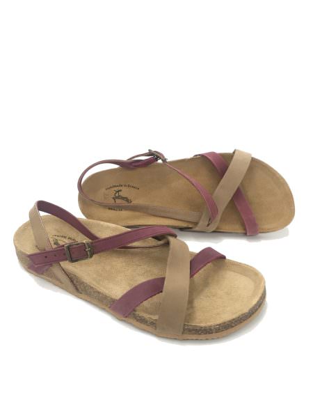 Ithaca purple/beige 1603 Traveller's Shoes ανατομικά σανδάλια