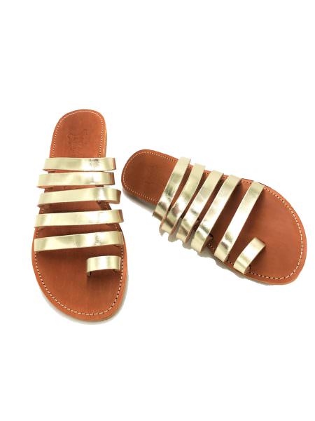 Chloe gold 260D δερμάτινα σανδάλια