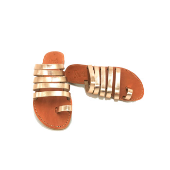 Chloe pink gold 260D δερμάτινα σανδάλια