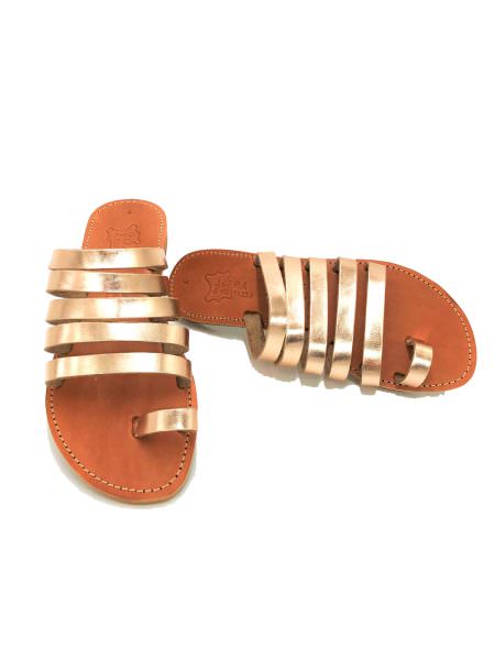 Chloe pink gold 260D δερμάτινα σανδάλια