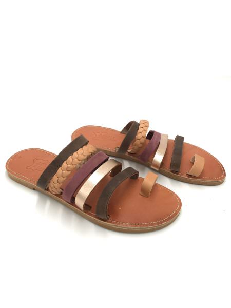 Chloe purple multy 260D δερμάτινα σανδάλια