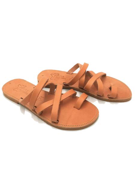 Helena natural 271D δερμάτινα σανδάλια