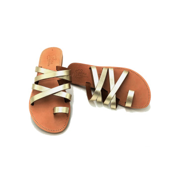 Helena gold 271D δερμάτινα σανδάλια