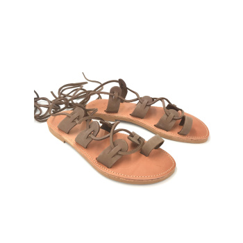 Anastasia dark taupe 315D δερμάτινα σανδάλια