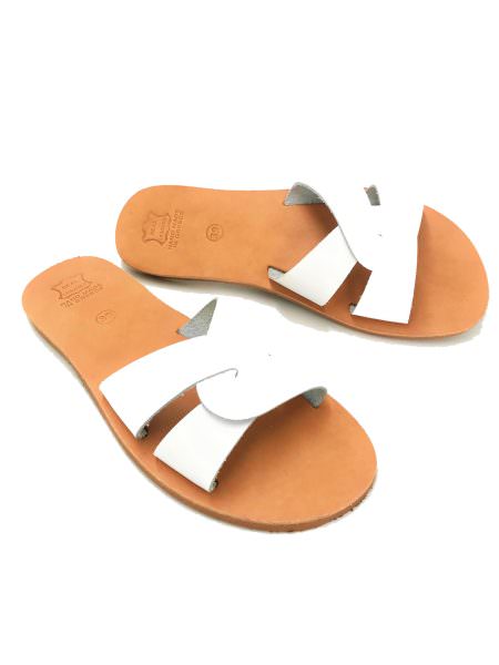 Lysistrata white 81L δερμάτινα σανδάλια