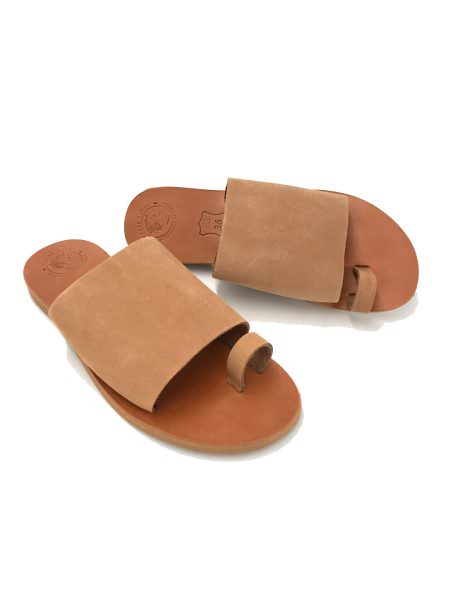 Xenia taupe 60L δερμάτινα σανδάλια