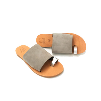 Xenia grey/silver 60L δερμάτινα σανδάλια