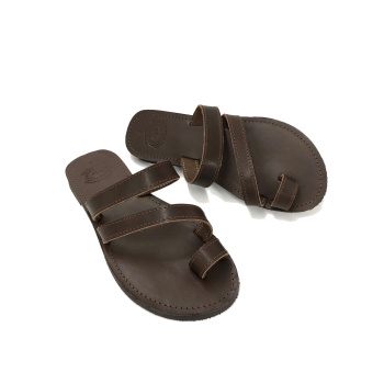 Sappho brown 17M δερμάτινα σανδάλια