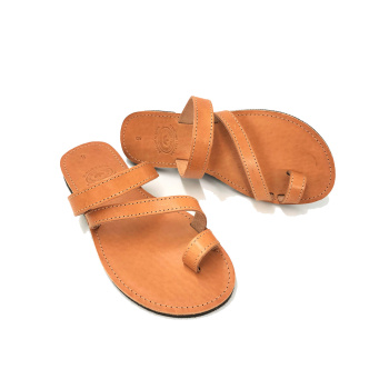 Sappho natural 17M δερμάτινα σανδάλια