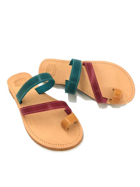 Sappho multy colour 17M δερμάτινα σανδάλια