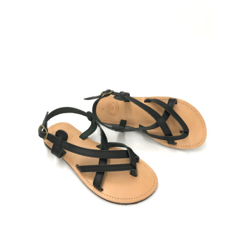 Irene black 65M δερμάτινα σανδάλια