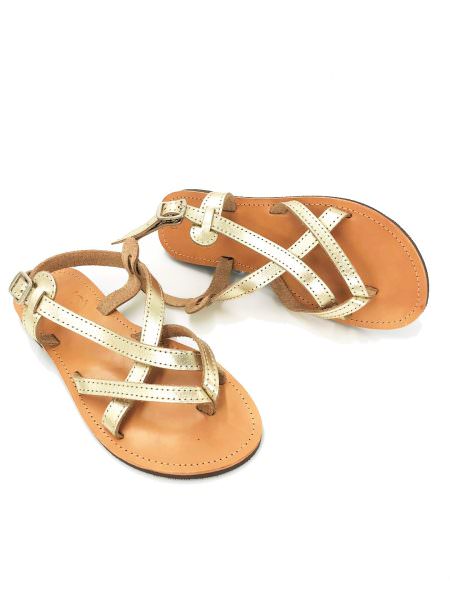 Irene gold 65M δερμάτινα σανδάλια
