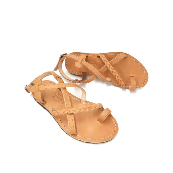 Aikaterine natural 330T δερμάτινα σανδάλια