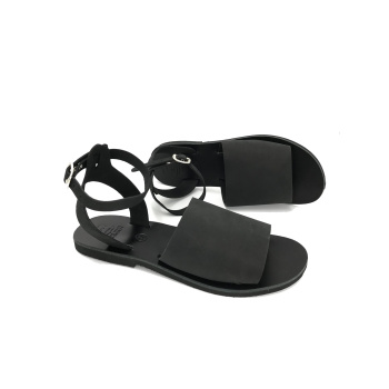 Melitta black nubuck 208L δερμάτινα σανδάλια