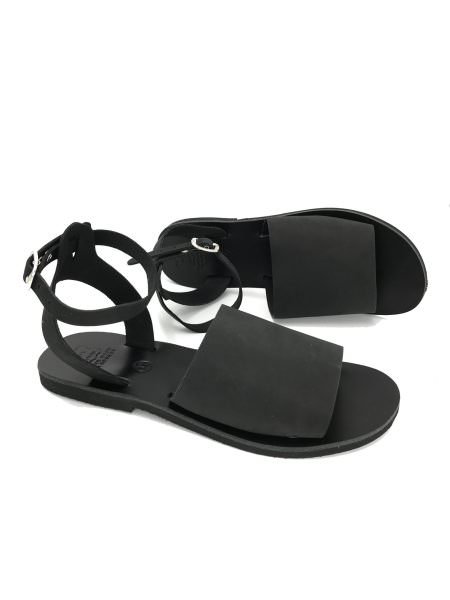 Melitta black nubuck 208L δερμάτινα σανδάλια