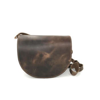 Ημικύκλιο μαγνήτης καφέ/τσάντα δερμάτινη χιαστί No 44-17