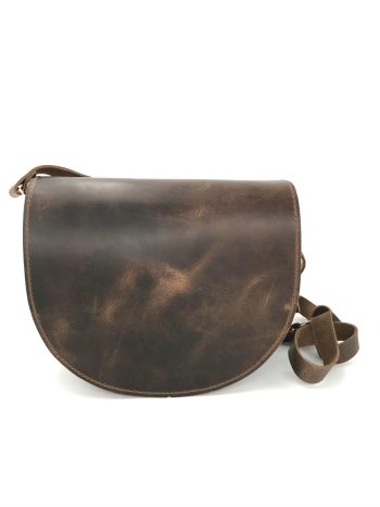 Ημικύκλιο μαγνήτης καφέ/τσάντα δερμάτινη χιαστί No 44-17