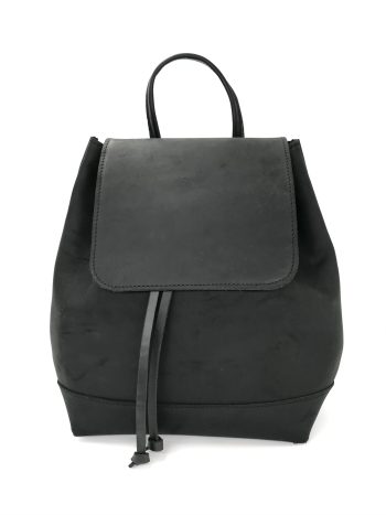 Pouch backpack black/ δερμάτινο σακίδιο πλάτης