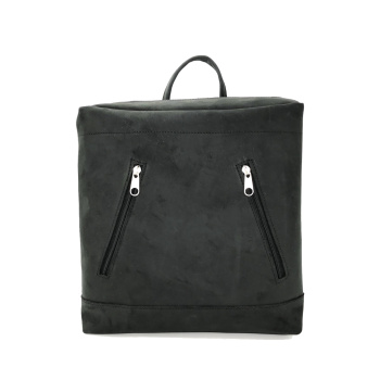 Minimal square backpack μαύρo/δερμάτινο σακίδιο πλάτης