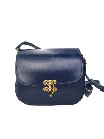 Ηook μπλέ/τσάντα δερμάτινη χιαστί 201