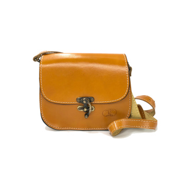 Ηook κίτρινο/τσάντα δερμάτινη χιαστί 201