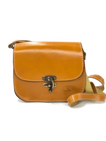 Ηook κίτρινο/τσάντα δερμάτινη χιαστί 201