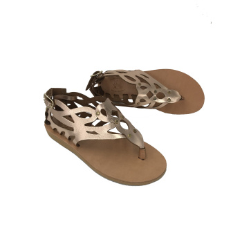 Medousa pink gold 1416 δερμάτινα σανδάλια