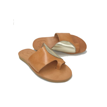 Apollonia natural/gold 1632 Traveller's Shoes δερμάτινα σανδάλια