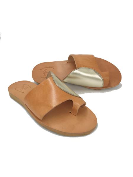 Apollonia natural/gold 1632 Traveller's Shoes δερμάτινα σανδάλια