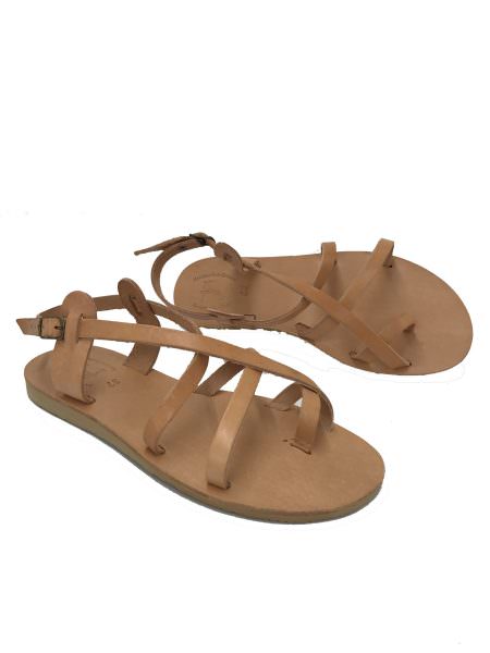 Eumelia natural 1706 Traveller's Shoes δερμάτινα σανδάλια