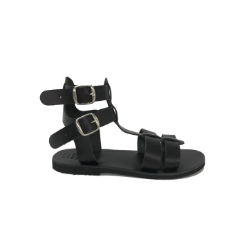 Harmonia black 221L δερμάτινα σανδάλια