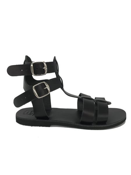 Harmonia black 221L δερμάτινα σανδάλια