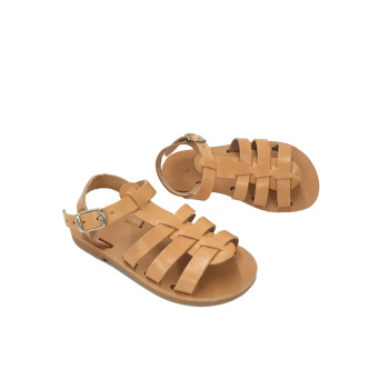 Rhea natural 1kids δερμάτινα σανδάλια