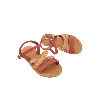 Hestia pink nubuck 352kids δερμάτινα σανδάλια