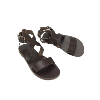 Thalia brown 122KL δερμάτινα σανδάλια