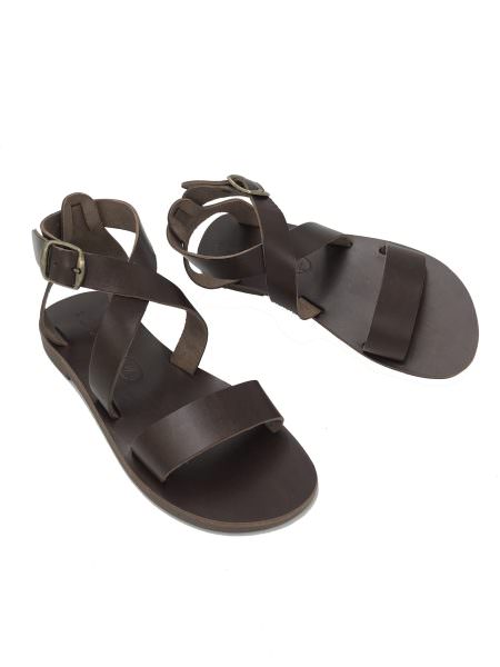 Thalia brown 122KL δερμάτινα σανδάλια