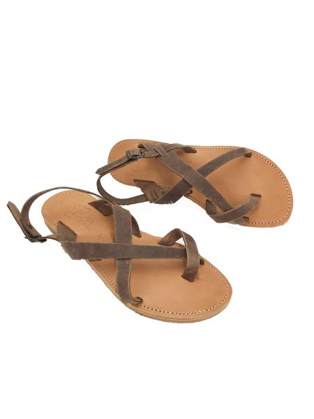 Galatea brown 415D δερμάτινα σανδάλια