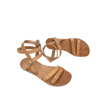 Ligea natural 319D δερμάτινα σανδάλια