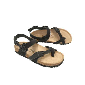 Creta black nubuck 760D ανατομικά σανδάλια